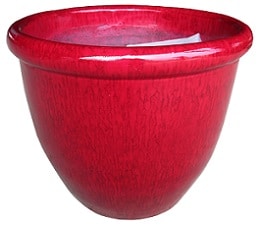 Red Decorator Pot Tall Egg