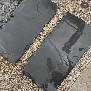 Kashmiri: Black Slate Rectangular Stepper - 800X400X30MM