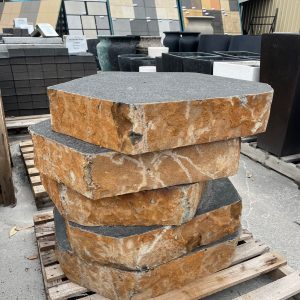 Kashmiri: Basalt Organic Stepper 700x800x150mm