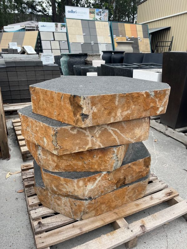 Kashmiri: Basalt Organic Stepper 700x800x150mm