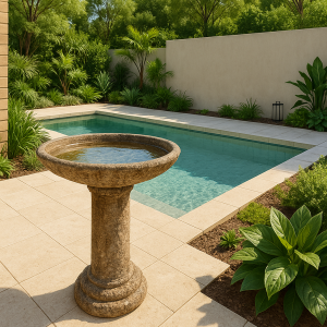 Bubble Glaze Bird Bath