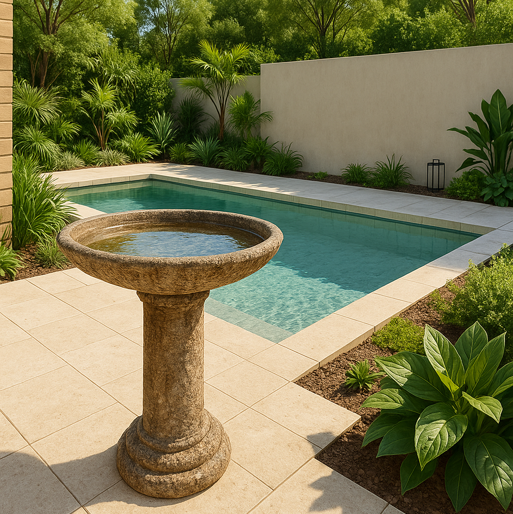 Bubble Glaze Bird Bath