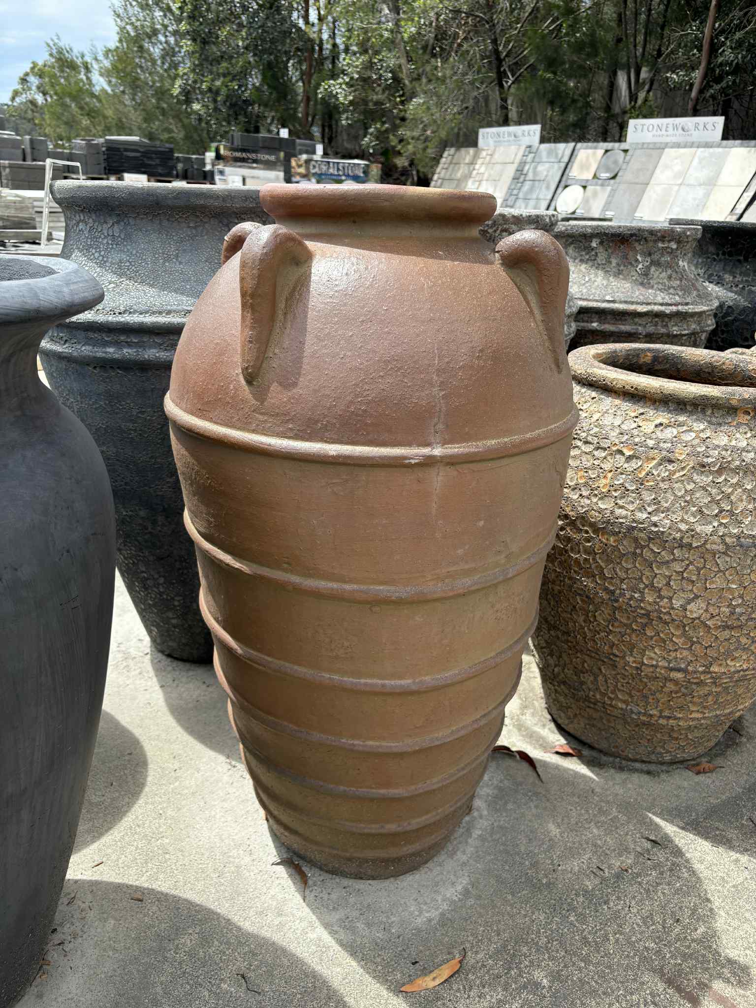 Teracotta 7 Ring Urn Pot - Image 2